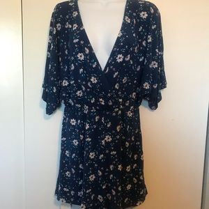Blue Floral Romper